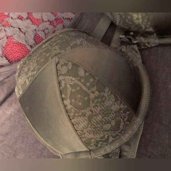 Victoria Secret 38B rare olive green push up bra great double back strap - Picture 7 of 14